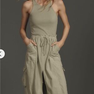 Anthropologie Tan Midi Dress